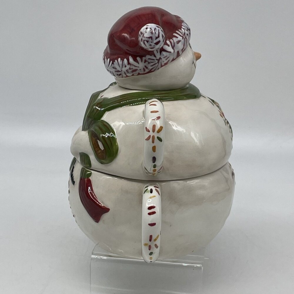 Jingle Bell Snowman Tracy Porter Let’s Hang Mistletoe 3 Pc Teapot & Mug Gift - Picture 2 of 14